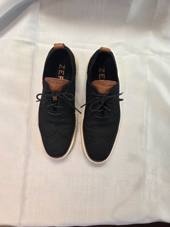 Mens Cole Haan Black Fabric Wingtip Oxford main image 4